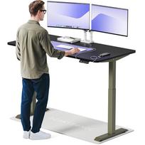 Kompiuterio stalas reguliuojamo aukščio Desktronic HomeOne 827 11, 160 cm x 80 cm, 119 cm, juoda sp./žalia sp.