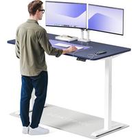 Kompiuterio stalas reguliuojamo aukščio Desktronic HomeOne 1 844, 160 cm x 80 cm, 126 cm, mėlyna sp./balta sp.
