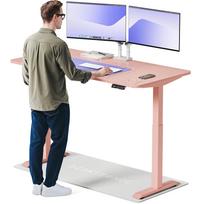 Kompiuterio stalas reguliuojamo aukščio Desktronic HomeOne 828 846, 160 cm x 80 cm, 119 cm, rožinė sp.