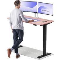 Kompiuterio stalas reguliuojamo aukščio Desktronic HomePro 829 53, 140 cm x 70 cm, 126 cm, juoda sp./rožinė sp.