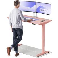 Kompiuterio stalas reguliuojamo aukščio Desktronic HomePro 829 53, 140 cm x 70 cm, 126 cm, rožinė sp.