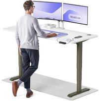 Kompiuterio stalas reguliuojamo aukščio Desktronic HomePro 40 853, 180 cm x 80 cm, 126 cm, balta sp./žalia sp.