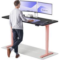 Kompiuterio stalas reguliuojamo aukščio Desktronic HomePro 40 853, 180 cm x 80 cm, 126 cm, juoda sp./rožinė sp.