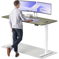 Kompiuterio stalas reguliuojamo aukščio Desktronic HomePro 40 853, 180 cm x 80 cm, 126 cm, balta sp./žalia sp.