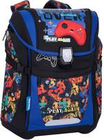Mokyklinė kuprinė Colorino Ferbie Game Over, juoda sp./mėlyna sp./raudona sp., 41 cm x 15 cm x 31.5 cm