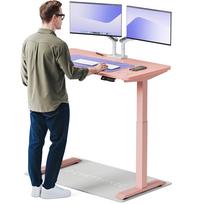 Kompiuterio stalas reguliuojamo aukščio Desktronic HomeOne 828 840, 120 cm x 60 cm, 119 cm, rožinė sp.