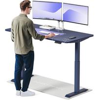 Kompiuterio stalas reguliuojamo aukščio Desktronic HomeOne, 160 cm x 80 cm, 119 cm, mėlyna sp.