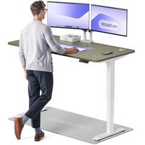 Kompiuterio stalas reguliuojamo aukščio Desktronic HomePro 40 845, 160 cm x 80 cm, 126 cm, balta sp./žalia sp.