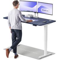 Kompiuterio stalas reguliuojamo aukščio Desktronic HomePro 40 853, 160 cm x 80 cm, 126 cm, mėlyna sp./balta sp.