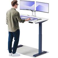 Kompiuterio stalas reguliuojamo aukščio Desktronic HomeOne 828 840, 120 cm x 60 cm, 119 cm, balta sp./mėlyna sp.