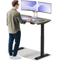 Kompiuterio stalas reguliuojamo aukščio Desktronic HomeOne, 120 cm x 60 cm, 119 cm, juoda sp./žalia sp.