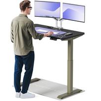 Kompiuterio stalas reguliuojamo aukščio Desktronic HomeOne, 120 cm x 60 cm, 119 cm, juoda sp./žalia sp.