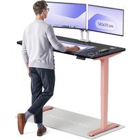Kompiuterio stalas reguliuojamo aukščio Desktronic HomePro 829 53, 140 cm x 70 cm, 126 cm, juoda sp./rožinė sp.