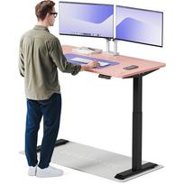 Kompiuterio stalas reguliuojamo aukščio Desktronic HomeOne, 140 cm x 70 cm, 119 cm, juoda sp./rožinė sp.
