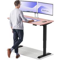 Kompiuterio stalas reguliuojamo aukščio Desktronic HomePro 829 53, 140 cm x 70 cm, 126 cm, juoda sp./rožinė sp.