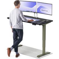 Kompiuterio stalas reguliuojamo aukščio Desktronic HomePro 829 53, 140 cm x 70 cm, 126 cm, juoda sp./žalia sp.