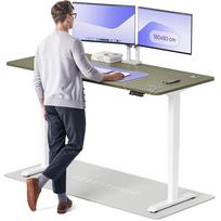 Kompiuterio stalas reguliuojamo aukščio Desktronic HomePro 40 853, 180 cm x 80 cm, 126 cm, balta sp./žalia sp.