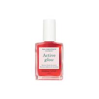 Blizgesio suteikiantis  maitinamasis nagų lakas ACTIVE GLOW RASPBERRY