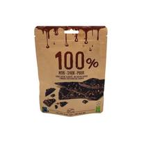 Juodojo šokolado 100% plokštelės su kakavos gabaliukais, ekologiškos