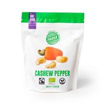 Kepinti anakardžių riešutai su juodaisiais pipirais CASHEW MALABAR PEPPER, ekologiški