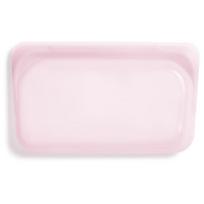 Daugkartinio naudojimo silikoninis maišelis, užkandžių dydžio, spalva PINK