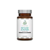 Betainas ir pepsinas 345 mg/10 mg. Maisto papildas