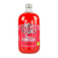 Kombučia braškių, mėlynų ir kinrožių skonio