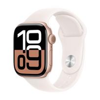 Watch Apple Watch Series 10 GPS + Cellular 46mm Rose Gold Aluminium Case with Sport Band M/L - Light Blush | MWY73QF/A | 195949564079