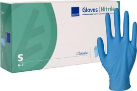 Vienkartinės pirštinės Abena Classic Nitrile, S, mėlynos, 100 vnt.
