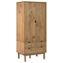 vidaXL Drabužių spinta OTTA, 76,5x53x172cm, pušies medienos masyvas