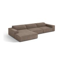 Smėlio spalvos modulinė kampinė sofa (su kairiuoju kampu/su gultu) Jodie – Micadoni