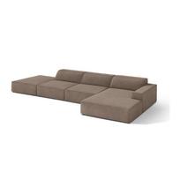 Smėlio spalvos modulinė kampinė sofa (su dešiniuoju kampu/su gultu) Jodie – Micadoni
