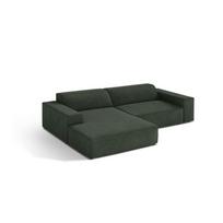 Smaragdinės spalvos modulinė kampinė sofa (su kairiuoju kampu/su gultu) Jodie – Micadoni