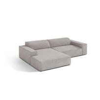 Šviesiai pilkos spalvos modulinė kampinė sofa (su kairiuoju kampu/su gultu) Jodie – Micadoni