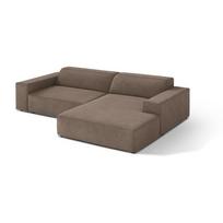Smėlio spalvos modulinė kampinė sofa (su dešiniuoju kampu/su gultu) Jodie – Micadoni