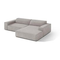 Šviesiai pilkos spalvos modulinė kampinė sofa (su dešiniuoju kampu/su gultu) Jodie – Micadoni