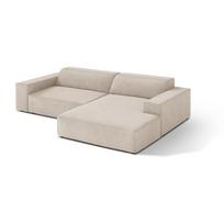 Kreminės spalvos modulinė kampinė sofa (su dešiniuoju kampu/su gultu) Jodie – Micadoni