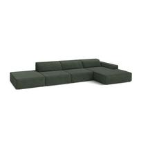 Smaragdinės spalvos modulinė kampinė sofa (su dešiniuoju kampu/su gultu) Jodie – Micadoni
