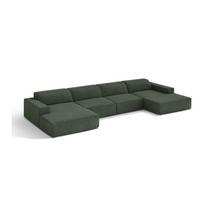 Smaragdinės spalvos modulinė kampinė sofa Jodie – Micadoni