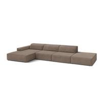 Smėlio spalvos modulinė kampinė sofa (su kairiuoju kampu/su gultu) Jodie – Micadoni