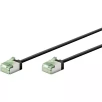 Goobay Ultra-Flexible CAT 8.1 Patch Cable slim U/FTP juodas - itin trumpas kištukas 99,9% (74353)