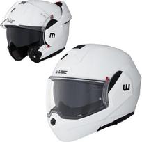 Motociklininko šalmas su pakeliamu žandikauliu W-TEC Sabron P/J - Perlų balta