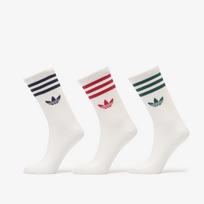 adidas 3 Stripes Crew Socks 3 Pairs Night Indigo/ Team Victory Red/ Collegiate Green - Dydis S (KQ9033 Kojinės)