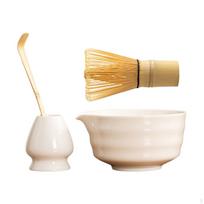 Japoniškas „Matcha“ rinkinys, rankų darbo ceremonijos arbatos dubuo su išpylimo snapeliu kambariui white