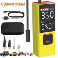 Naujas 150 W belaidis padangų oro siurblys 160 PSI LED nešiojamas automobilio oro kompresorius 70 l/min motociklo sunkvežimio skaitmeninis galingas oro siurblys 7500 mAh avarinis galia Battery Powered geltona