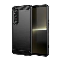Lankstus TPU dėklas, skirtas Sony Xperia 1 10 VI 1 10 5 V VI III apsauginis dangtelis, atsparus smūgiams Fundas Coque Capa For Xperia 1 VI juoda