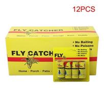 Piège nuisible,Mouche Papier Collant Bande Colle Forte Volant D'insecte Moustique Catcher Rouleau Ruban Facile À - 12pcs[D4595]