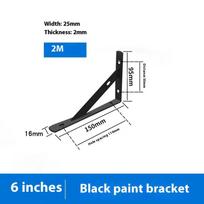 Tripod Heavy Duty Cold Rolled Steel Support Wall Mounted Bench Table Stand Bracket Bookshelf Furniture Hardware Wall Support 2PCS