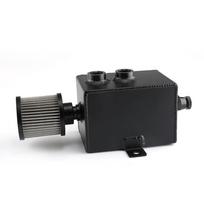 1L/2L Universal Car Aluminum Oil Catch Can Tank Silver Black Fuel Tanks with Breather Filter Drain Tap 1LT/2LT Baffled