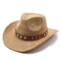 Western Denim Imitation Suede European And American Jazz Hat Spring And Summer Felt Hat Accessories Popular Top Hat Trend M（56-59cm）